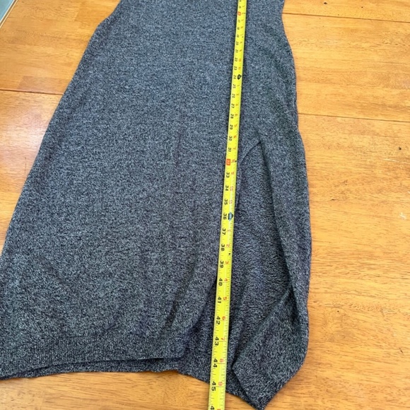 REVOLVE Sz M MINKPINK Gray Cotton Tank Rib Knit Maxi Dress Stretch Pullover - Picture 8 of 9